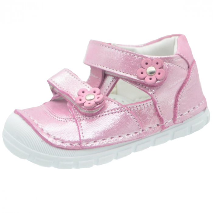 Pantofi ortopedici din piele pentru fete Small Foot SMFT9F-23, Roz [1]