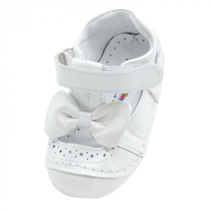 Pantofi ortopedici din piele pentru fete Small Foot SSMFF2-19, Alb [3]
