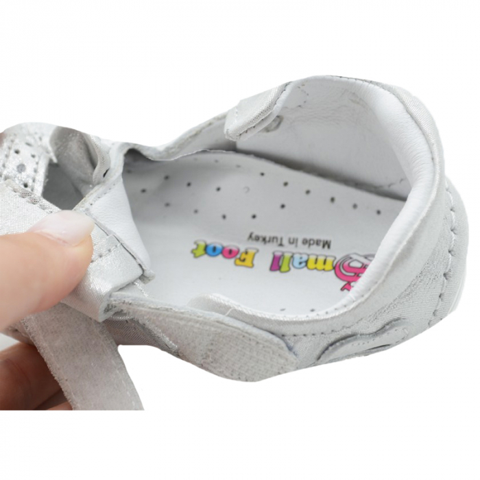 Pantofi ortopedici din piele pentru fete Small Foot SSMFF3-19, Argintiu [4]