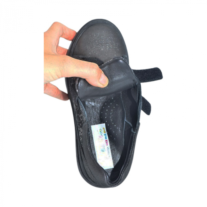 Pantofi ortopedici din piele, pentru fete Small Foot, V37N, Negru [5]