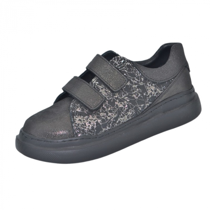Pantofi ortopedici din piele, pentru fete Small Foot, V37N, Negru [1]