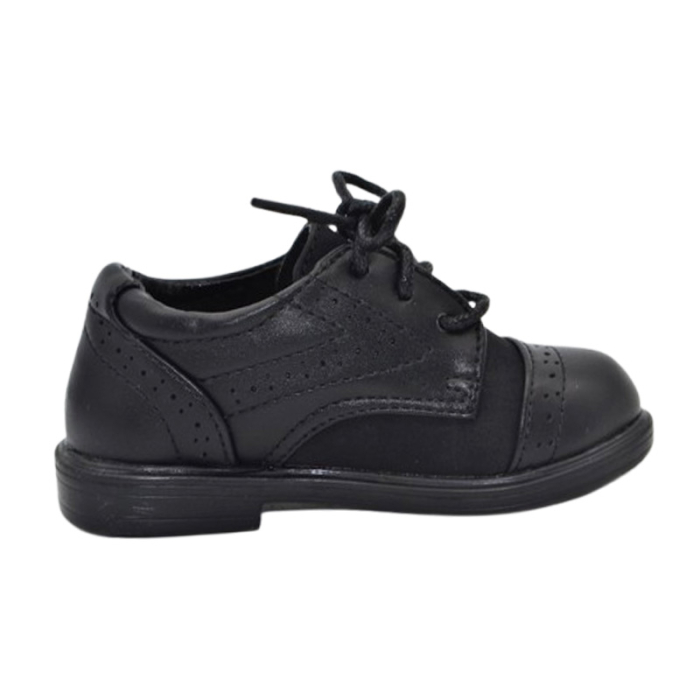 Pantofi ortopedici, eleganti, cu șiret, pentru baieti, MRS S158N, Negru [3]