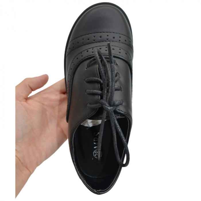 Pantofi ortopedici eleganti pentru baieti MRS 1524N, Negru [5]