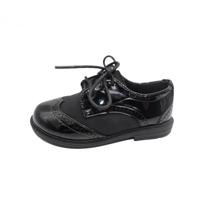 Pantofi ortopedici eleganti pentru baieti MRS R1527, Negru [3]
