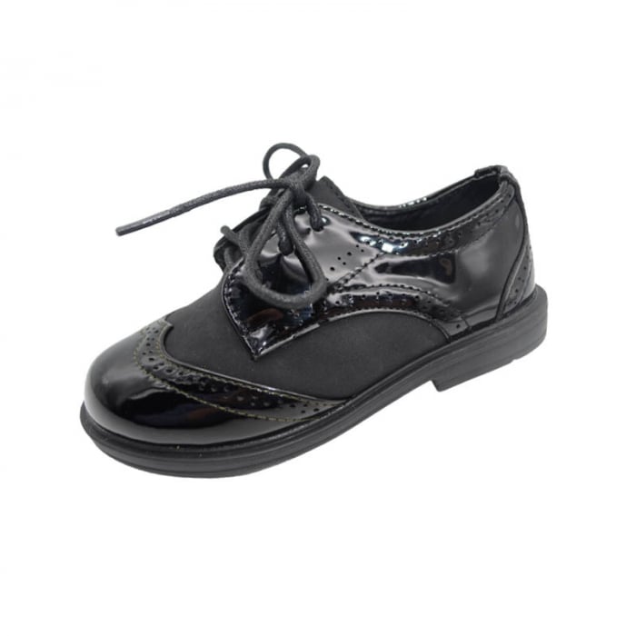 Pantofi ortopedici eleganti pentru baieti MRS R1527, Negru [1]