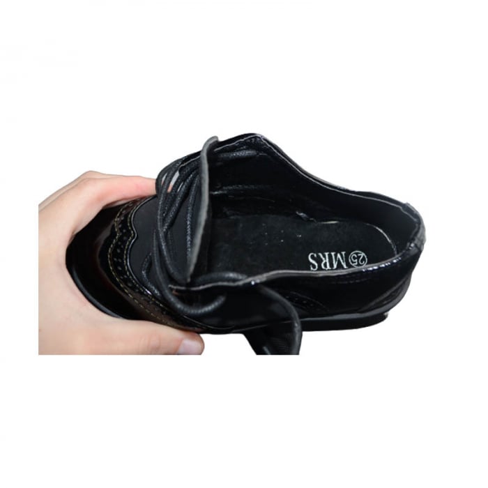 Pantofi ortopedici eleganti pentru baieti MRS R1527, Negru [4]