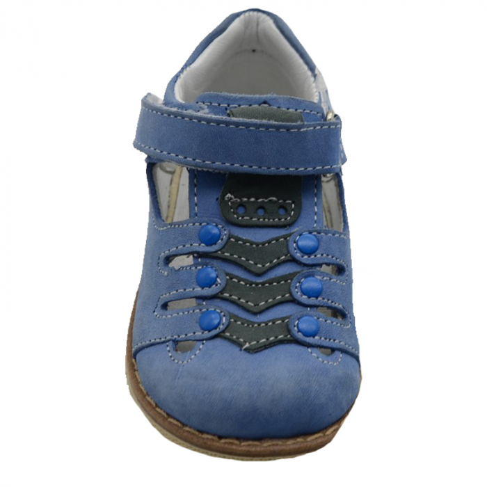 Pantofi ortopedici din piele pentru baieti Small Foot PNT-1-33, Bleumarin [2]