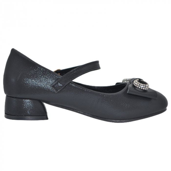 Pantofi cu toc pentru fete MRS M722, Negru [2]
