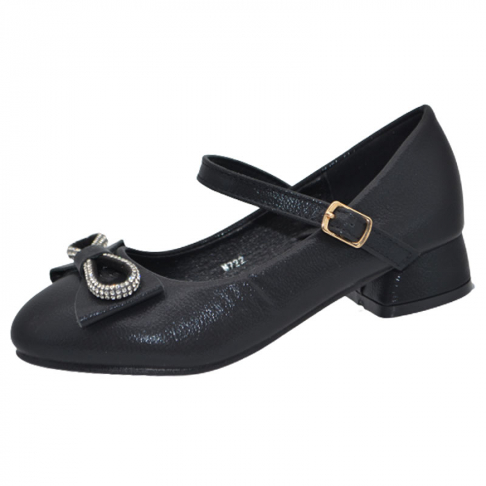 Pantofi cu toc pentru fete MRS M722, Negru [1]