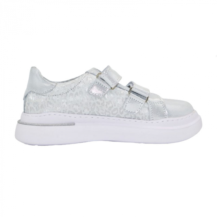 Pantofi ortopedici din piele pentru fete Small Foot PFSF-03, Argintiu [2]