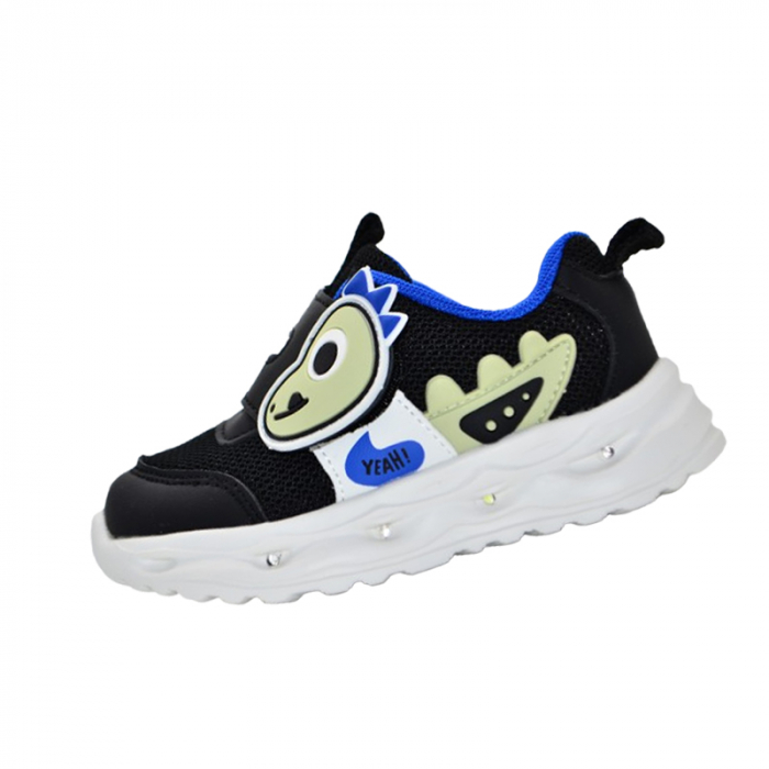 Pantofi ortopedici sport, cu leduri, pentru baieti, Tom Miki T-11478-C-21, Negru [1]