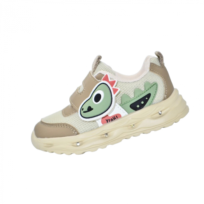 Pantofi ortopedici sport, cu leduri, pentru baieti, Tom Miki T-11478-D, Crem [1]