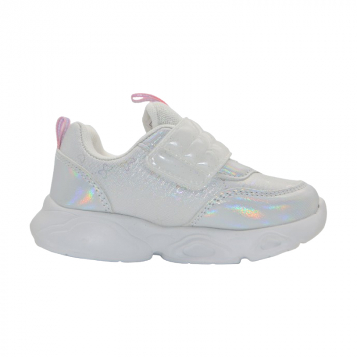 Pantofi ortopedici sport, cu leduri, pentru fete, Tom Miki T-11083-A, Argintiu [3]