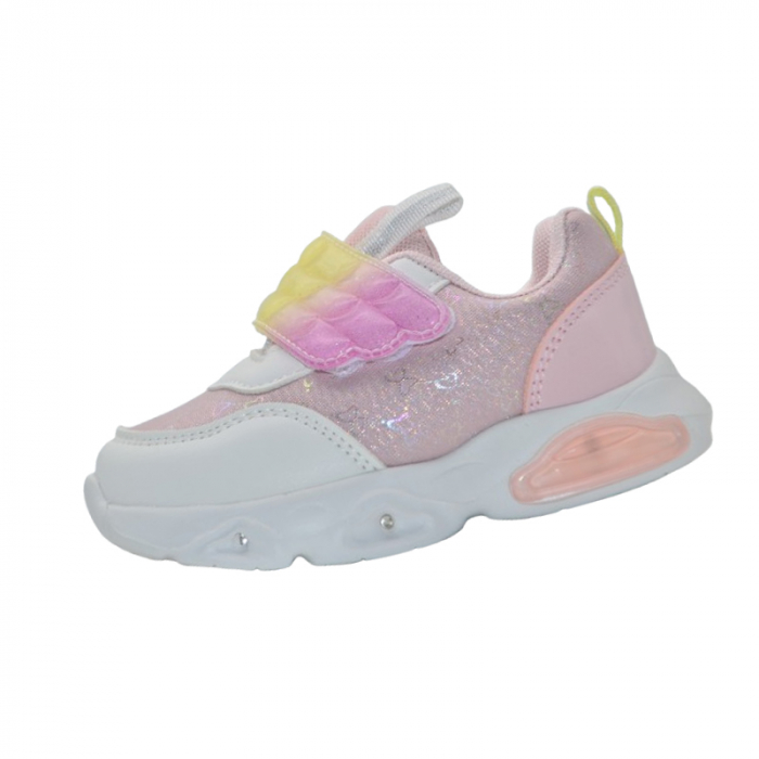 Pantofi ortopedici sport, cu leduri, pentru fete, Tom Miki T-11083-B, Roz [1]