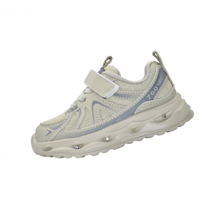 Pantofi ortopedici sport, cu leduri, pentru fete, Tom Miki T-11480-M, Crem [1]