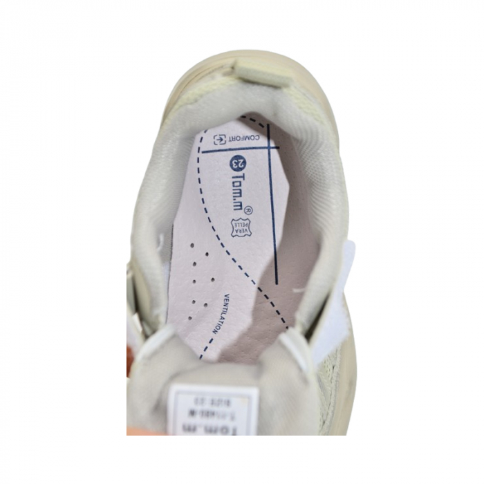 Pantofi ortopedici sport, cu leduri, pentru fete, Tom Miki T-11480-M, Crem [4]