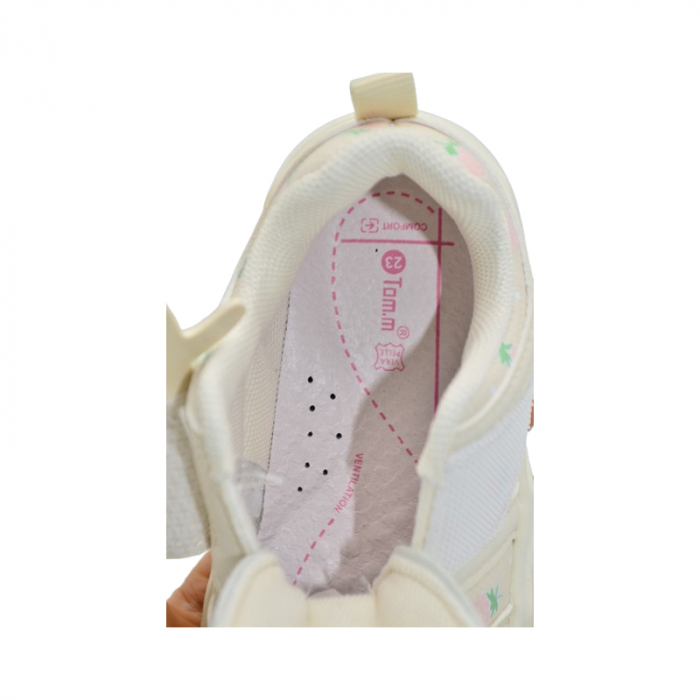 Pantofi ortopedici sport, cu leduri, pentru fete, Tom Miki T-11481-A, Crem [4]