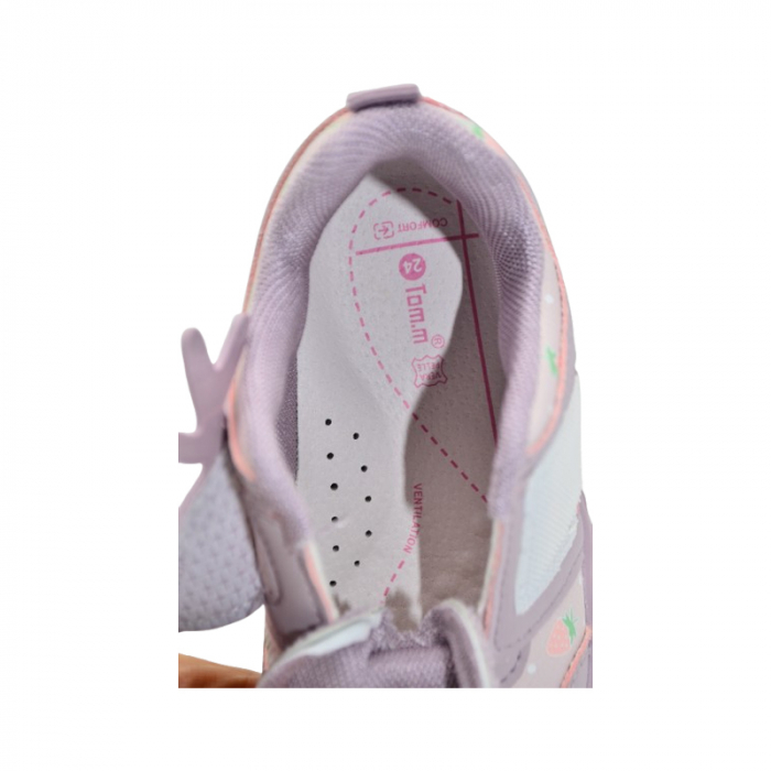 Pantofi ortopedici sport, cu leduri, pentru fete, Tom Miki T-11481-E, Mov [4]