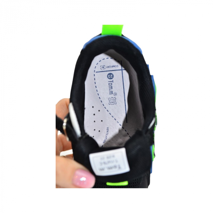 Pantofi ortopedici sport, cu leduri, pentru baieti, Tom Miki T-1147-C, Negru [4]