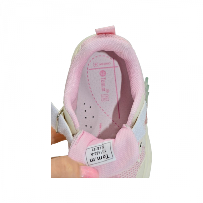 Pantofi ortopedici sport, cu leduri, pentru fete, Tom Miki T-11483-A, Crem [4]