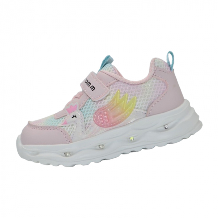 Pantofi ortopedici sport, cu leduri, pentru fete, Tom Miki T-11483-B, Roz [1]