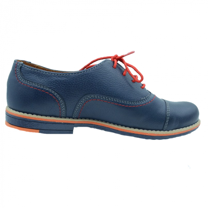 Pantofi din piele pentru baieti Moskala 04-130-B-30, Bleumarin [3]