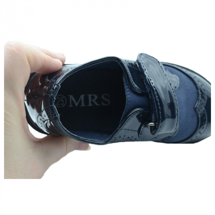 Pantofi eleganti pentru baieti MRS R129-B-30, Bleumarin [4]