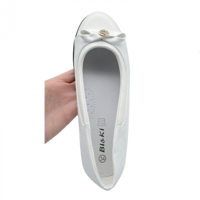 Pantofi pentru fete BIKI C-T36-37-B, Alb [2]
