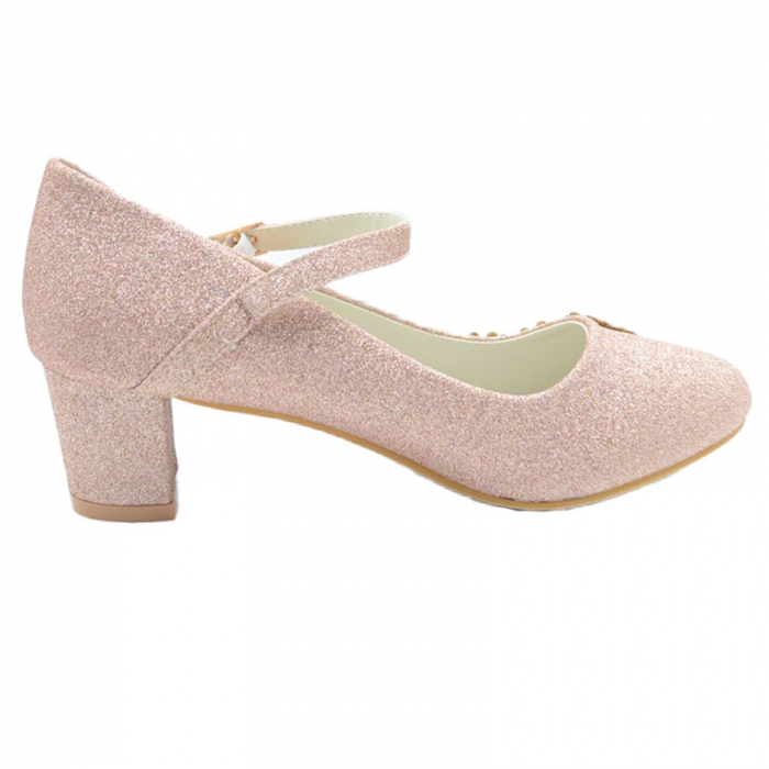 Pantofi cu toc pentru fete MRS M1508-A-31, Roz [2]