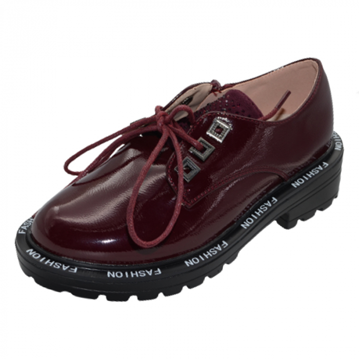 Pantofi pentru fete MRS M98-8V, Visiniu [4]