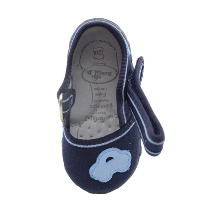 Pantofi profilactici din panza pentru baieti Renbut 33-416-98B1-26, Bleumarin [2]