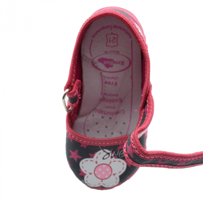 Pantofi profilactici din panza pentru fete Renbut 33-415-98G1-21, Gri [2]