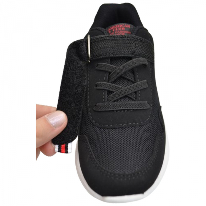 Pantofi sport cu led pentru baieti American Club ES118/23, Negru [3]