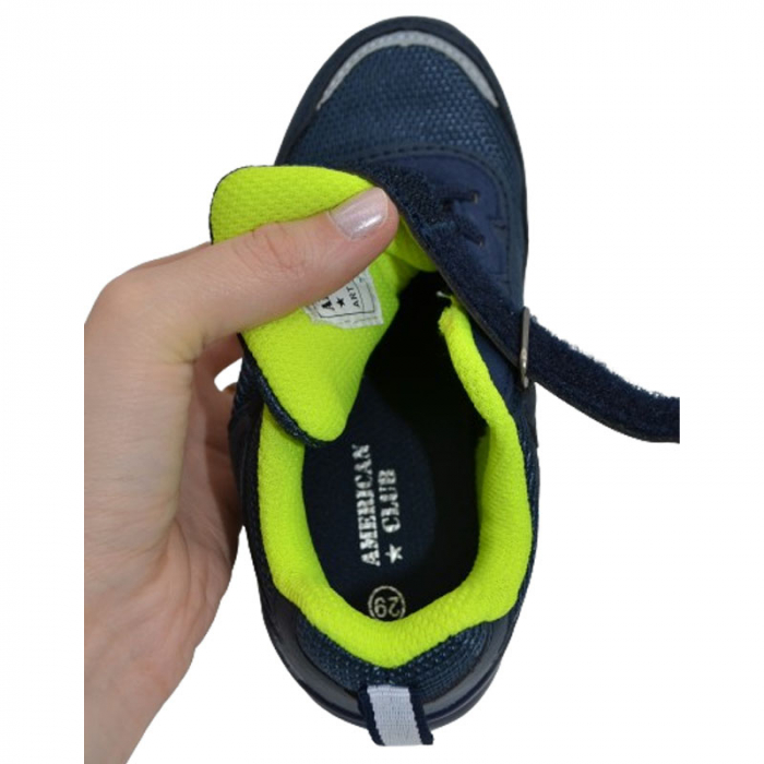 Pantofi sport cu led pentru baieti American Club ES114/23, Bleumarin [4]