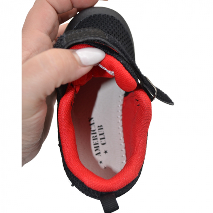 Pantofi sport ortopedici din panza pentru baieti American Club HA63/23N, Negru [5]