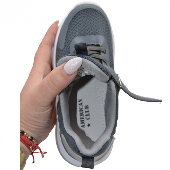 Pantofi sport ortopedici pentru baieti American Club RL104/23G, Gri [6]