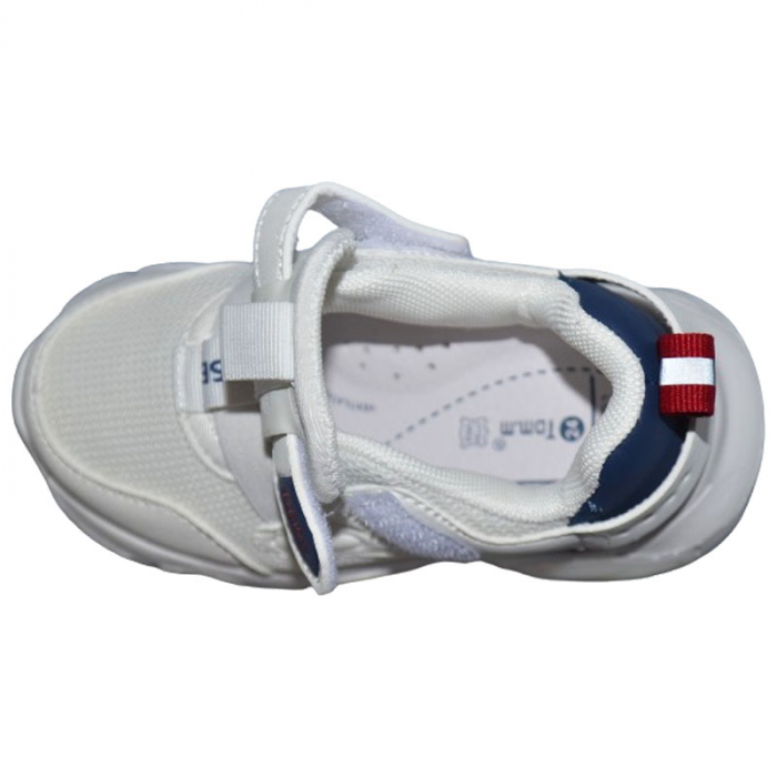 Pantofi sport ortopedici cu led pentru baieti Tom Miki T-11080-A, Alb [4]
