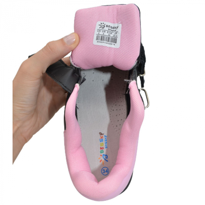 Pantofi sport ortopedici pentru fete Bessky B1843-7C, Negru [3]