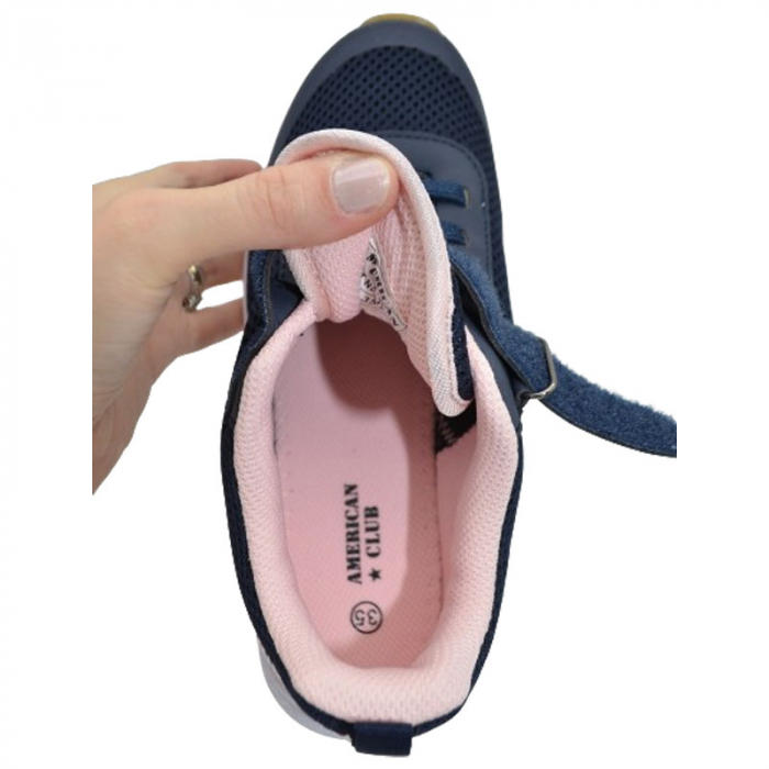 Pantofi sport pentru fete American Club ES128/23, Bleumarin [4]