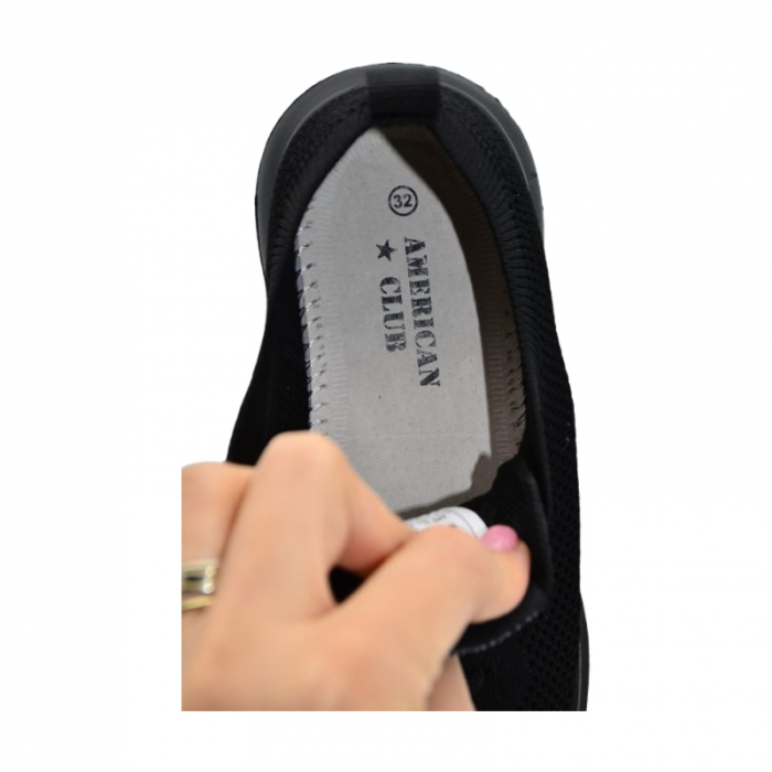 Pantofi sport pentru copii, American Club AA42/24-B, Negru [4]