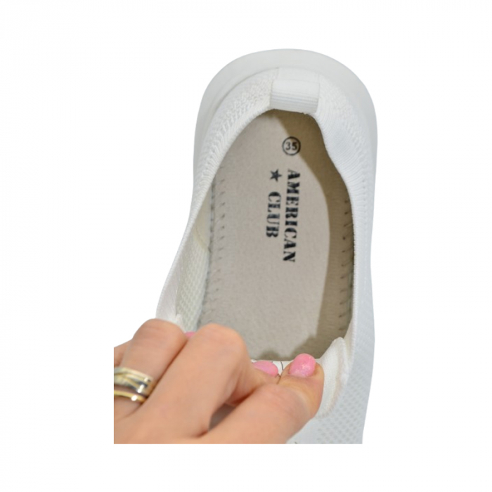 Pantofi sport pentru copii, American Club AA42/24-W, Alb [4]