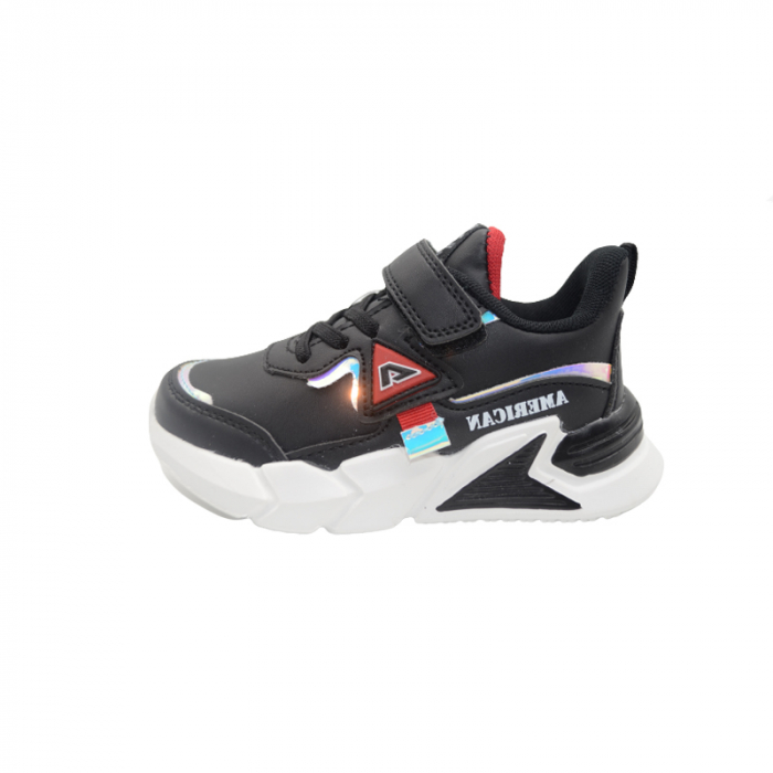 Pantofi sport pentru baieti American Club AA20/22N, Negru [2]