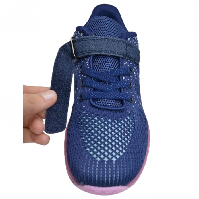 Pantofi sport cu led pentru fete American Club ES131/23, Bleumarin [3]