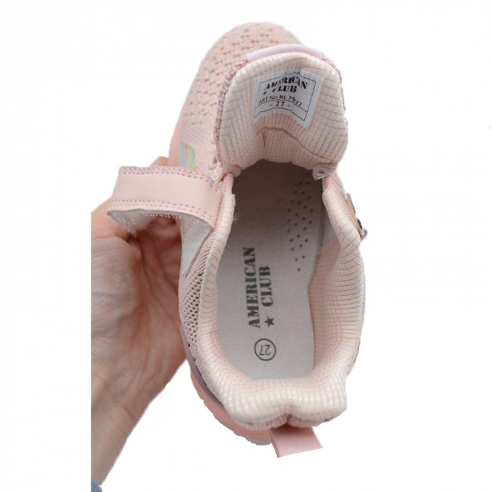 Pantofi sport pentru fete American Club RL 79/22R, Roz [4]