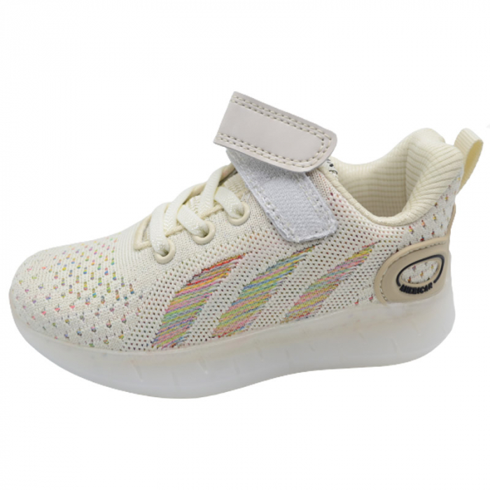 Pantofi sport pentru fete American Club RL 79/22, Crem [4]