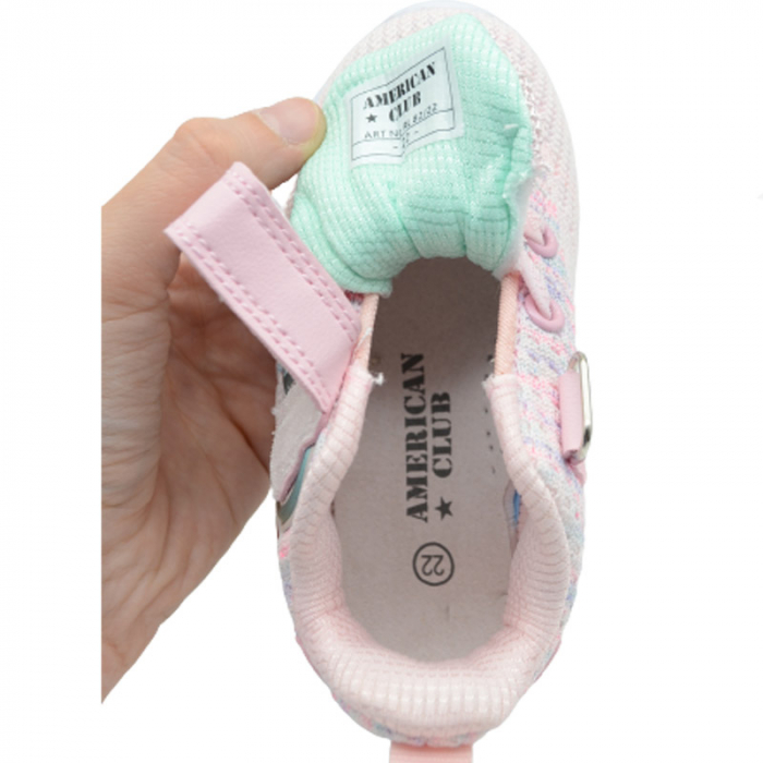 Pantofi sport pentru fete American Club RL 82/22, Roz [4]