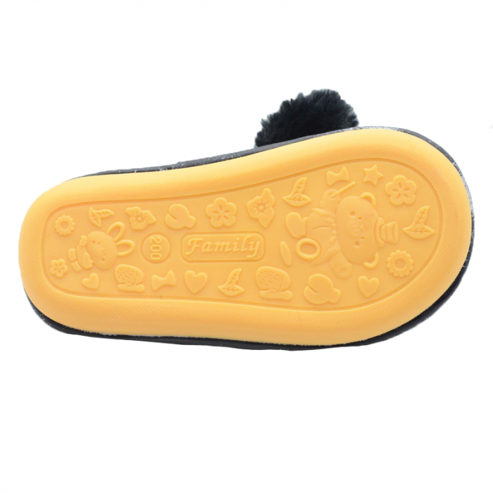 Papuci de casa pentru copii Mini Junior XC-9-32-33, Negru [4]
