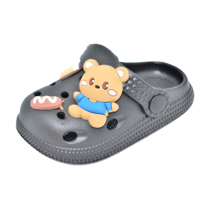 Papuci din spuma EVA pentru copii Mini Junior PAP-MJ7, Negru [1]