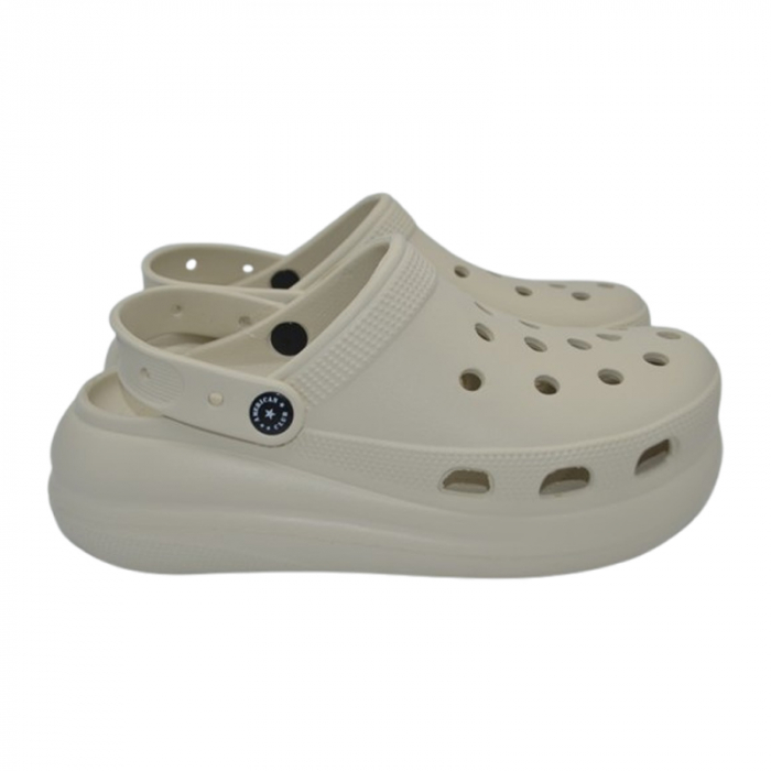 Papuci din spuma EVA, pentru dama, American Club, NH156C, Crem [2]