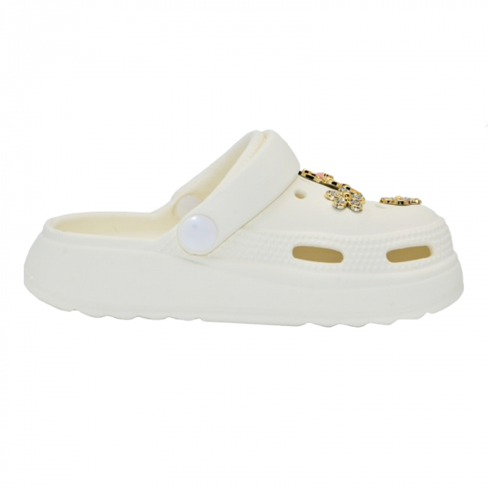 Papuci din spuma EVA pentru fete Mini Junior PAP-MJ15, Crem [3]